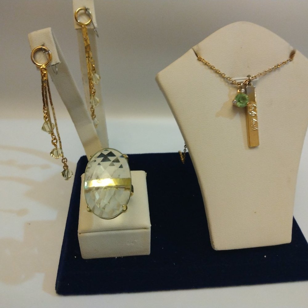 Aquamarine and green elegant set - lady luck!